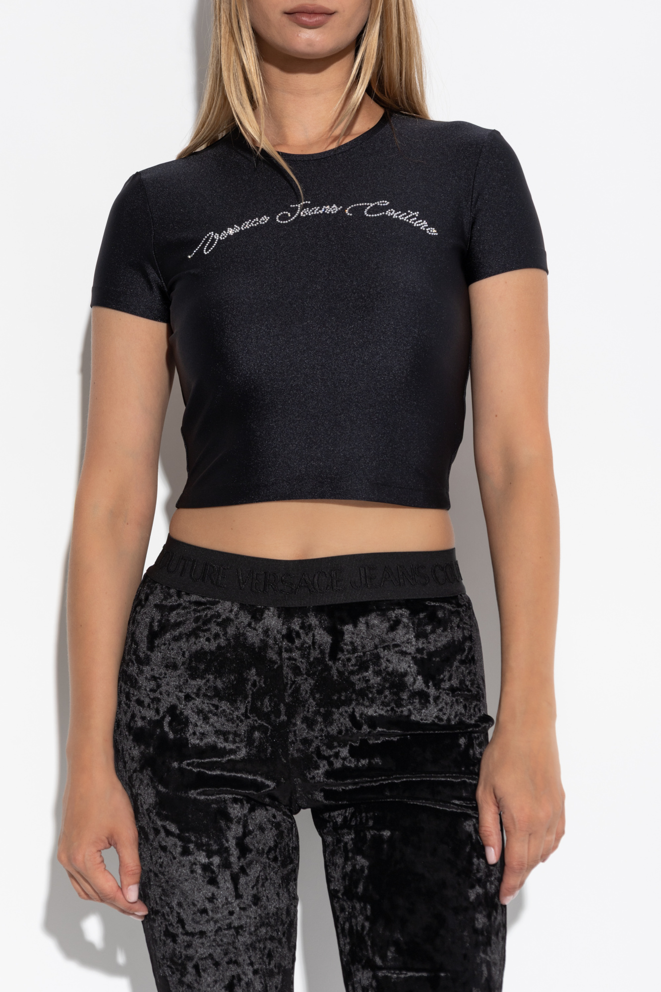 Black Top with Z logo Versace Jeans Couture - Vitkac France